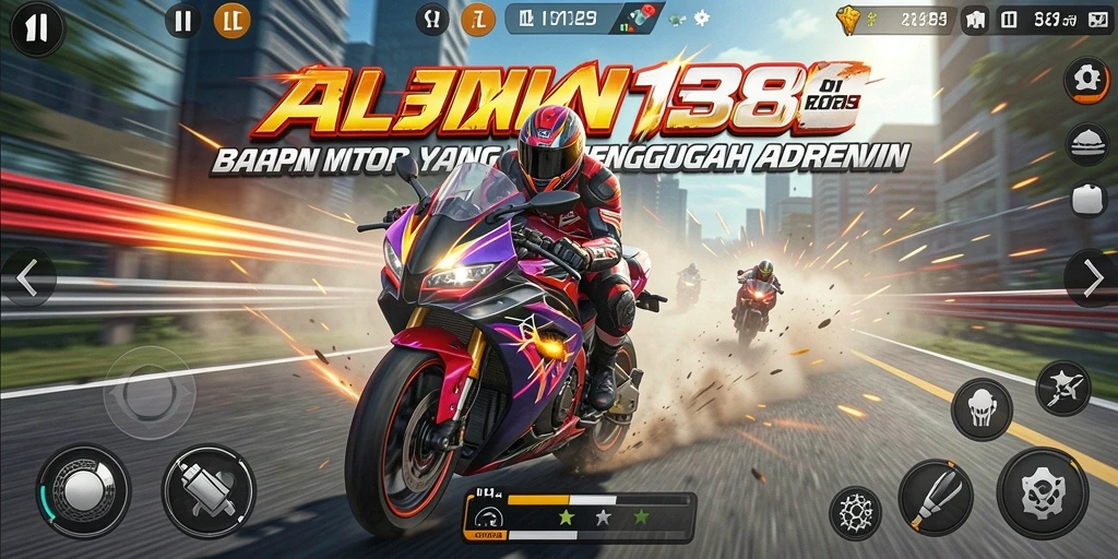 Screenshot gameplay menarik dari ALIEN138 yang menunjukkan balapan seru.