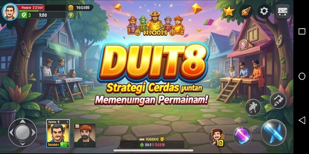Tampilan strategis menarik dari gameplay DUIT8.