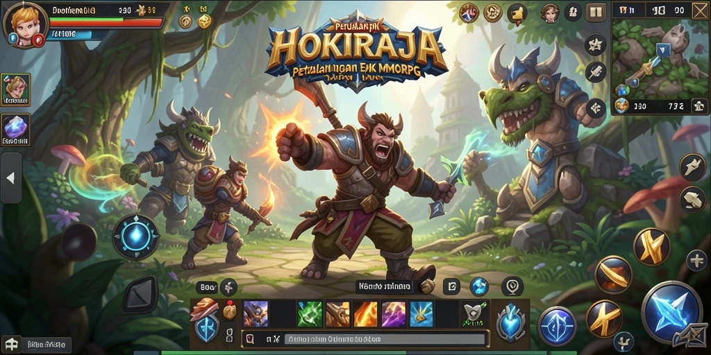 Tampilan gameplay seru dari HOKIRAJA di dunia MMORPG.
