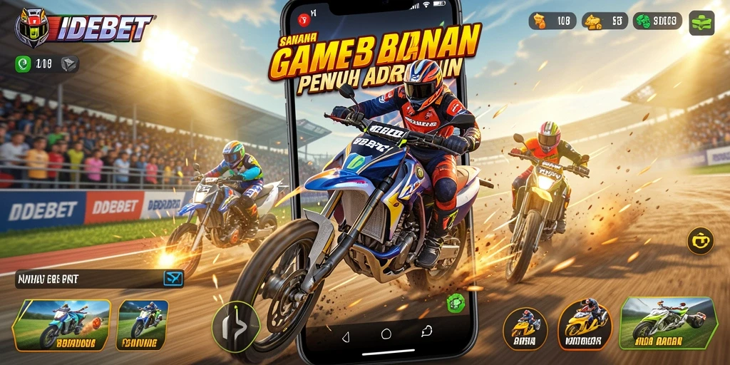 Gameplay balapan yang mendebarkan dan penuh aksi.