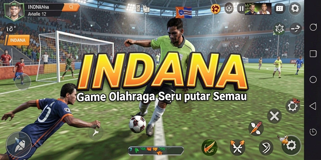Tampilan utama gameplay INDAAA yang penuh aksi dan seru.