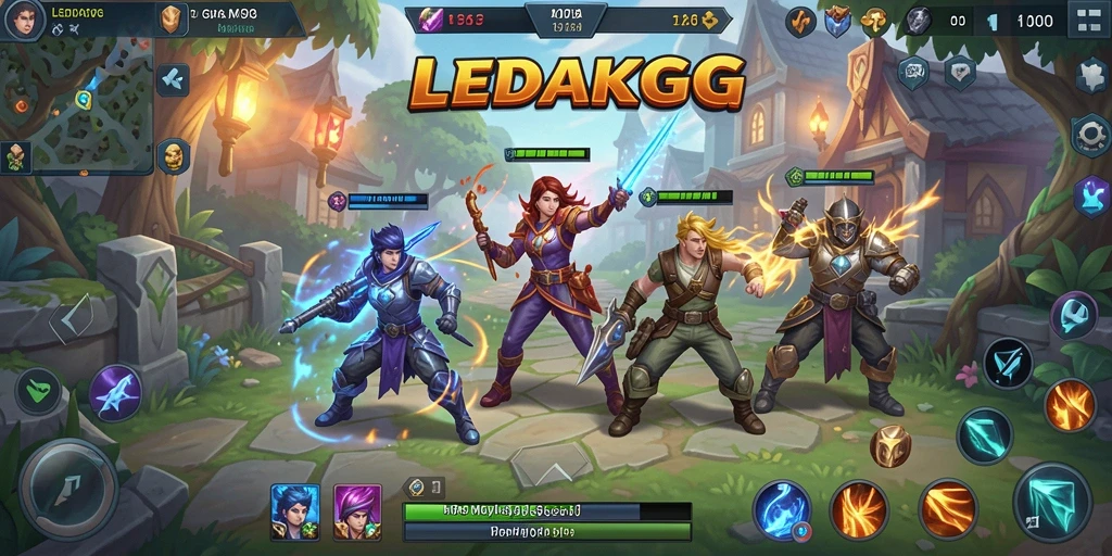 Tangkapan layar gameplay LEDAKGG dengan pertarungan intens.