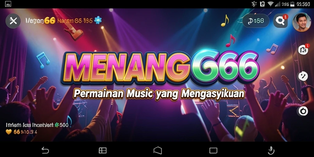 Tampilan gameplay yang seru di MENANG666 dengan berbagai lagu terkenal.