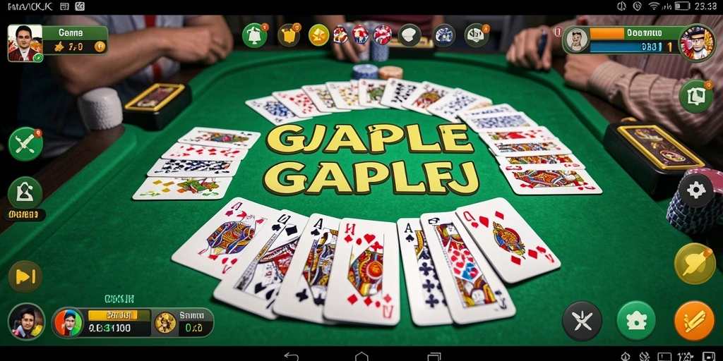 Tampilan seru dari gameplay Gaple di OKJK.