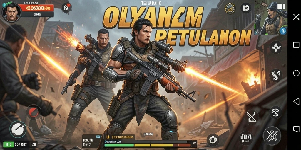 Screenshot menampilkan aksi mendebarkan dalam OLX888 dengan gameplay yang intens.