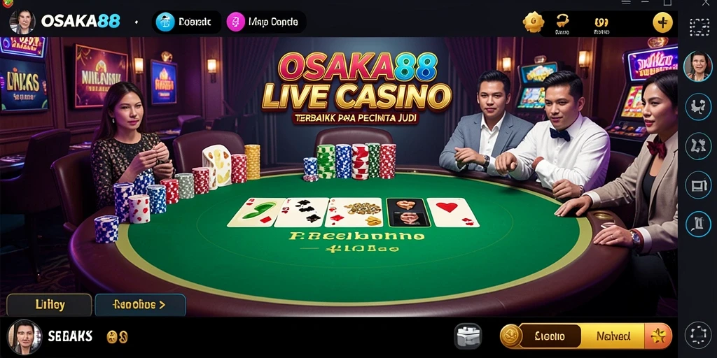 Tampilan gameplay Live Casino OSAKA88 yang mendebarkan.