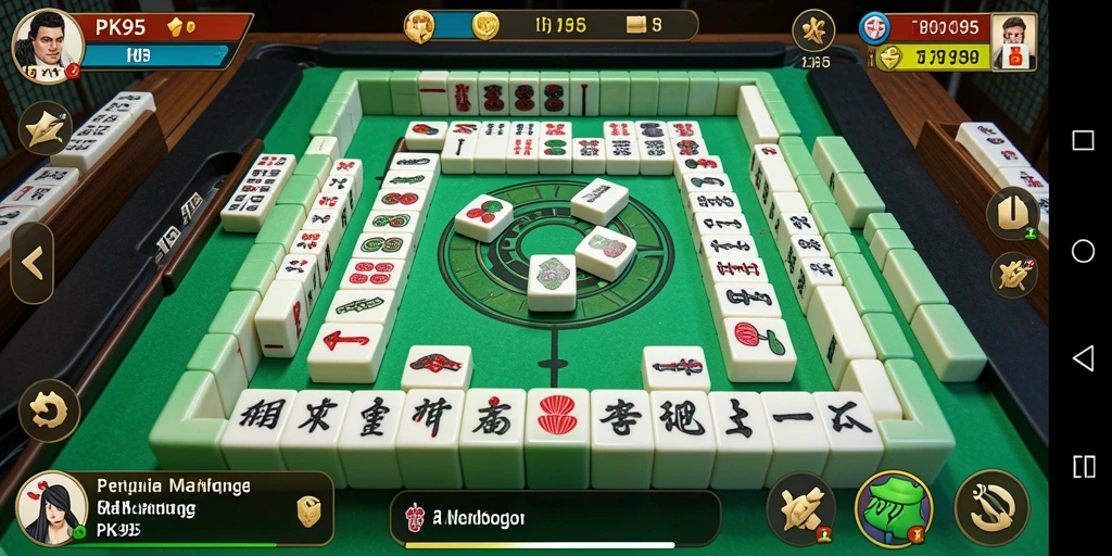 Screenshot gameplay PK95 menampilkan aksi seru permainan Mahjong.