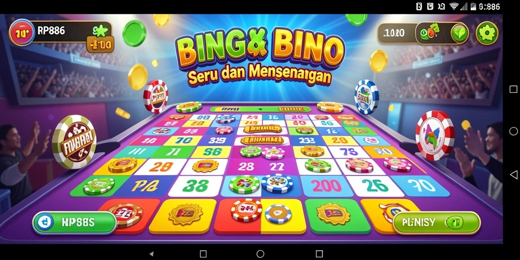 Tampilan gameplay Bingo yang seru dan interaktif di RP886.