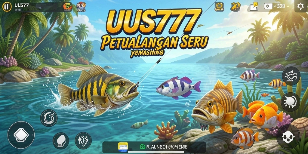 Tampilan gameplay UUS777 yang seru dengan aksi memancing.